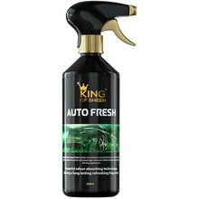 King of Sheen Interior Car Cleaning Kit - Auto Fresh, Vinyl Shine, Glass Sparkle 500ml + Professional Glass Microfibre Cloth and Mini Detailing Duster