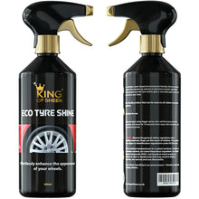 King of Sheen Exterior Car Cleaning Kit - Advanced Ultra Nano Waterless Wash & Wax 500ml, Universal Wheel Cleaner 500ml, Tyre Shine 500ml & 2 Cloths