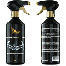 King of Sheen Exterior Car Cleaning Kit - Advanced Ultra Nano Waterless Wash & Wax 500ml, Universal Wheel Cleaner 500ml, Tyre Shine 500ml & 2 Cloths