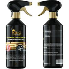 King of Sheen Advanced Ultra Nano Waterless Car Wash and Wax Spray with Carnauba Wax and Nano Polymers,(3 x 500ml)+2 Professional Microfibre Cloths