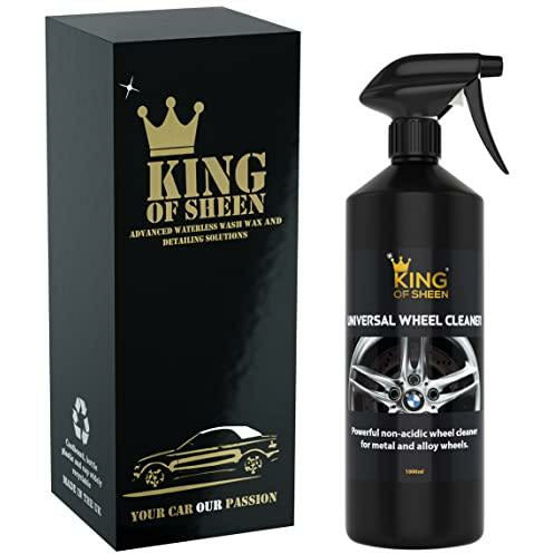 King of Sheen Universal Wheel Cleaner for all Metal and Alloy Wheels Tough Non Acidic Wheel Cleaner,1 Litre