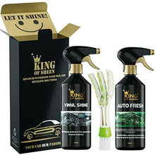King of Sheen Car Interior Refresh and Restore Kit. 500ml Vinyl Shine, 500ml Auto Fresh and Vent duster