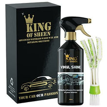 King of Sheen Vinyl Shine Car Dashboard Cleaner and interior Cleaner + Handy Vent Duster Brush,500ml